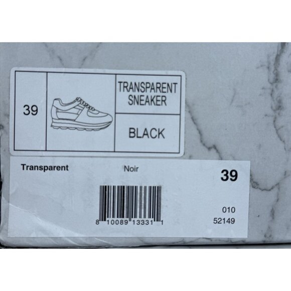 Jessica Rich Women's Sneakers Transparent Black Size EU 39 USA 8.5 New - Picture 13 of 13